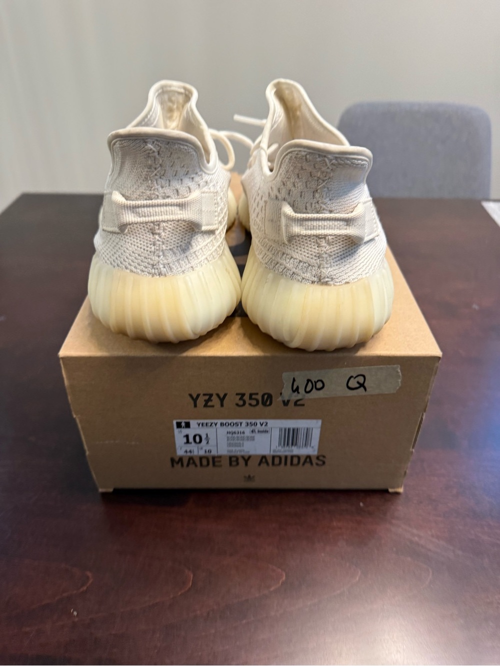 Adidas Yeezy Boost 350 V2 bone White Sneakers - Picture 6 of 8